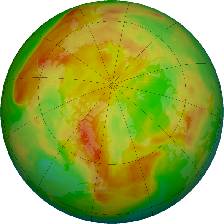 Arctic ozone map for 29 May 1987